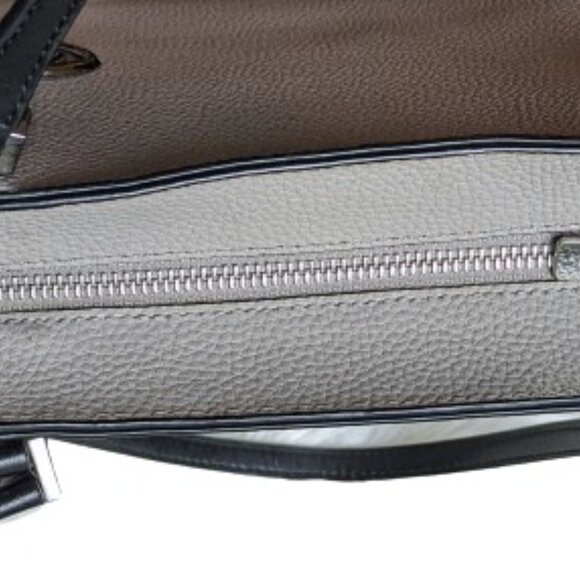 EUC Michael Kors Kimberly Shopper grey pebbled leather silver hw zip top tote - Picture 9 of 9